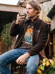 Brun - Weird Fish Fletcher Full Zip Borgfôr Fleece - Bilde 1 av 10