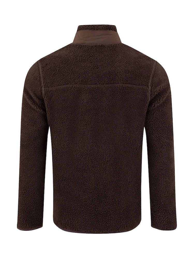 Brun - Weird Fish Fletcher Full Zip Borgfôr Fleece - Bilde 10 av 10