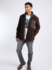 Brun - Weird Fish Fletcher Full Zip Borgfôr Fleece - Bilde 4 av 10