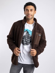 Brun - Weird Fish Fletcher Full Zip Borgfôr Fleece - Bilde 5 av 10