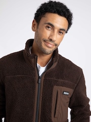Brun - Weird Fish Fletcher Full Zip Borgfôr Fleece - Bilde 7 av 10