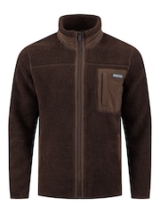 Brun - Weird Fish Fletcher Full Zip Borgfôr Fleece - Bilde 9 av 10