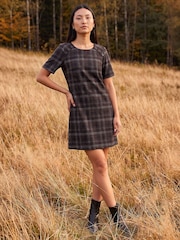 Roman Brown Check Dress - Image 2 of 4