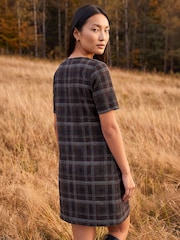 Roman Brown Check Dress - Image 3 of 4