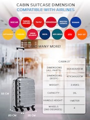 Flight Knight Hard Shell ABS Easyjet Size Cabin Carry On Case - Image 3 of 7