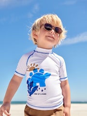 Neutral and Cobalt Sunsafe Top and Shorts Set (3mths-7yrs) - Image 2 of 9