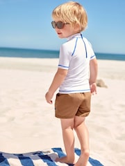 Neutral and Cobalt Sunsafe Top and Shorts Set (3mths-7yrs) - Image 3 of 9