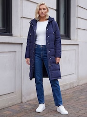 Roman Blue Petite Puffer Coat - Image 2 of 4