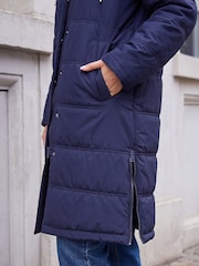 Roman Blue Petite Puffer Coat - Image 4 of 4