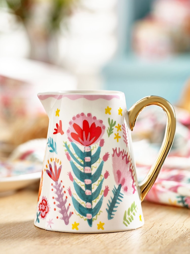 Lucy Tiffney Multi Floral Milk Jug - Image 1 of 4