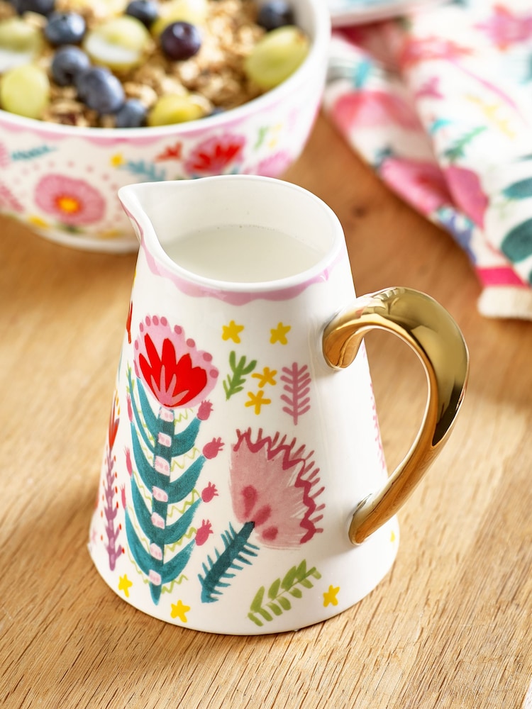 Lucy Tiffney Multi Floral Milk Jug - Image 3 of 4