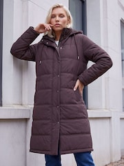 Roman Brown Petite Puffer Coat - Image 1 of 4