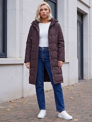 Roman Brown Petite Puffer Coat - Image 2 of 4