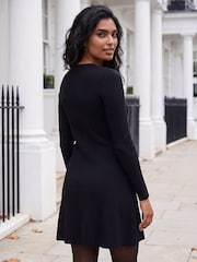 Roman Black Knitted Button Dress - Image 3 of 4