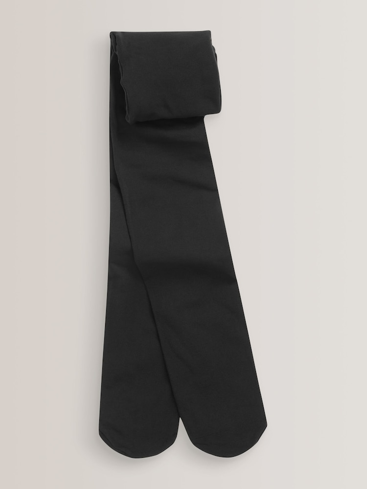 Black Regular Length 2 Pack 40 Denier School Tights - Image 2 of 3