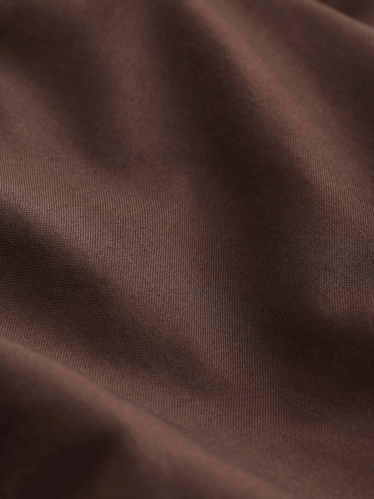 Rust Brown Slim Fit Easy Iron Button Down Oxford Shirt - Image 7 of 7