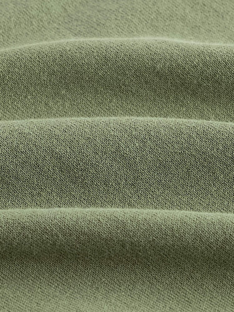 Olive Green Regular Knitted Long Sleeve Polo Shirt - Image 7 of 7