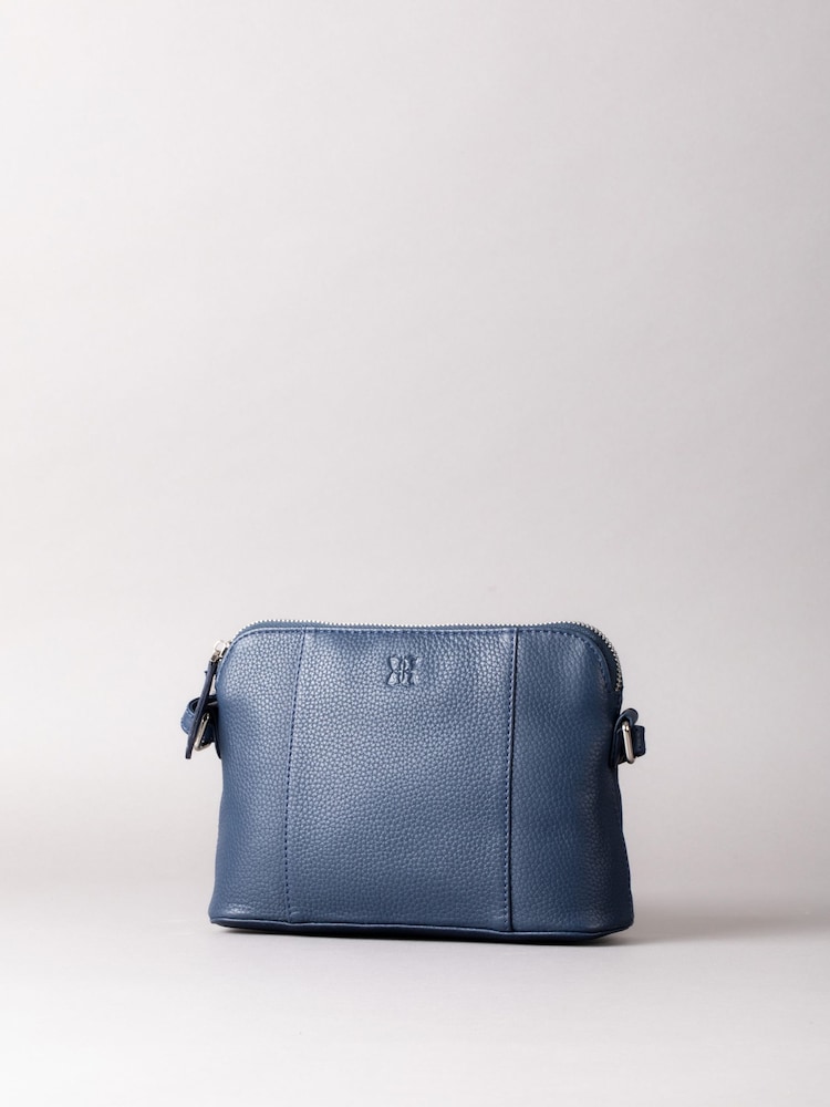 Lakeland Leather Blue Light Alston Curved Cross-Body Bag - Image 1 of 6