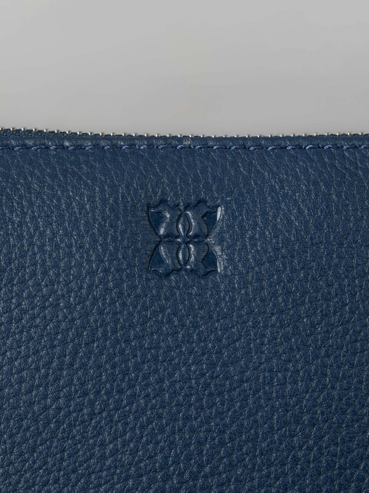 Lakeland Leather Blue Light Alston Curved Cross-Body Bag - Image 6 of 6