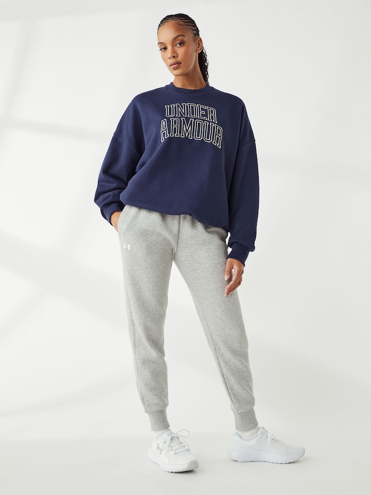 Under Armour Grey Rival Fleece Joggers - Image 2 of 5