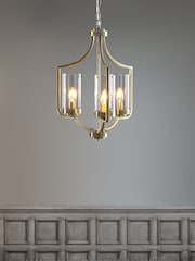 Laura Ashley Brass Joseph Chandelier 3 Light Light - Image 1 of 4