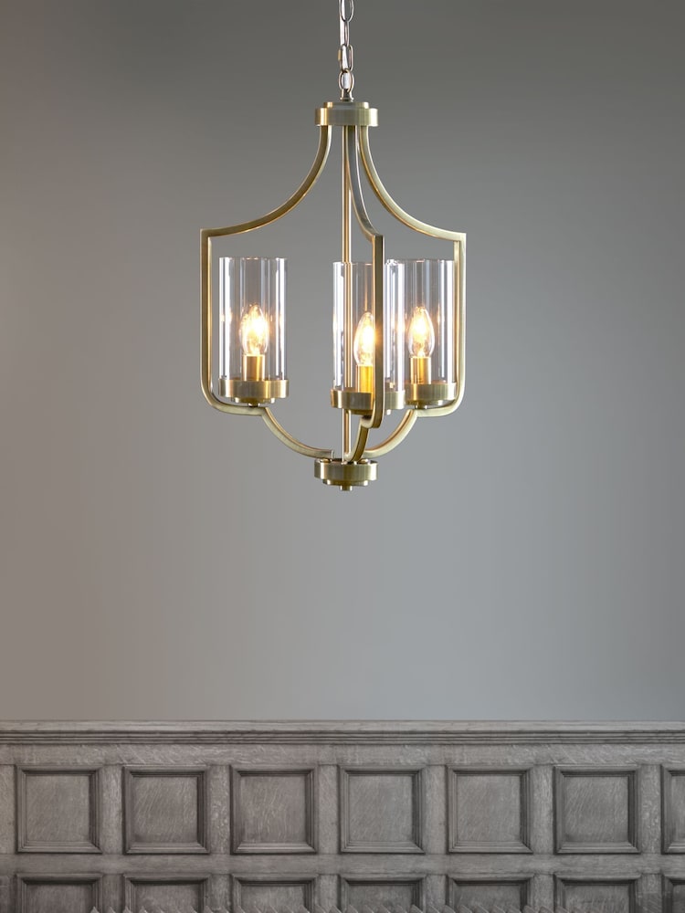 Laura Ashley Brass Joseph Chandelier 3 Light Light - Image 1 of 4