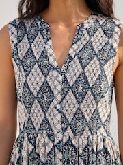 Roman Blue Button Down Dress - Image 4 of 4