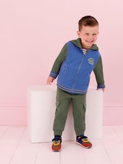 JoJo Maman Bébé Navy Blue Multi Riptape Trainers - Image 2 of 8