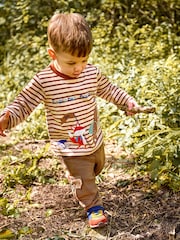 JoJo Maman Bébé Navy Blue Multi Riptape Trainers - Image 3 of 8