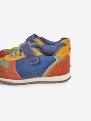JoJo Maman Bébé Navy Blue Multi Riptape Trainers - Image 6 of 8