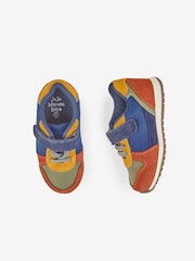 JoJo Maman Bébé Navy Blue Multi Riptape Trainers - Image 8 of 8