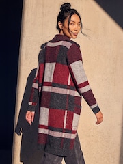 Roman Check Cardigan - 4суретінің 3 суреті