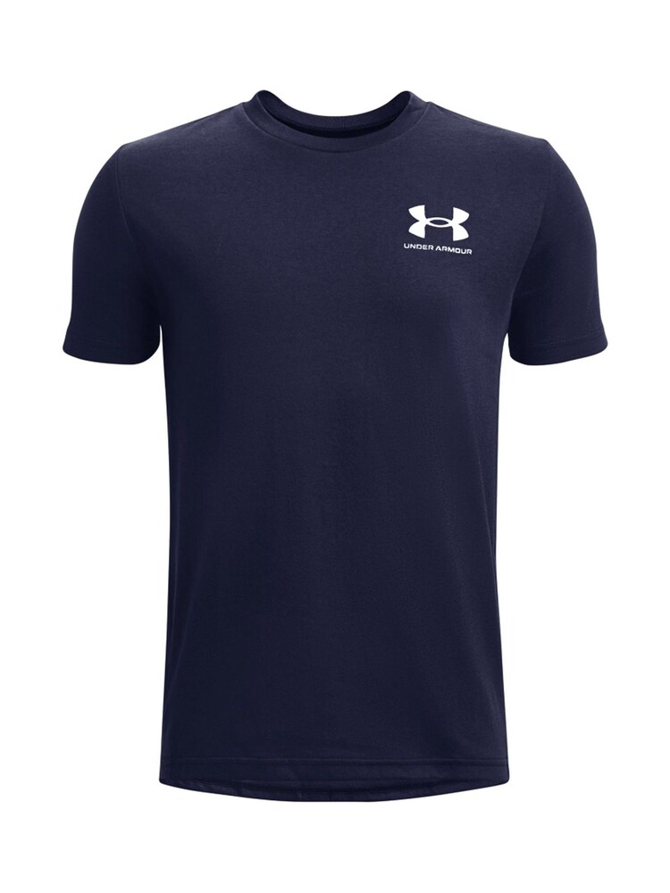 Under Armour Blue Boys Youth Sportstyle Left Chest Logo T-Shirt - Image 1 of 2 Under Armour Blue Boys Youth Sportstyle Left Chest Logo T-Shirt - Image 1 of 2