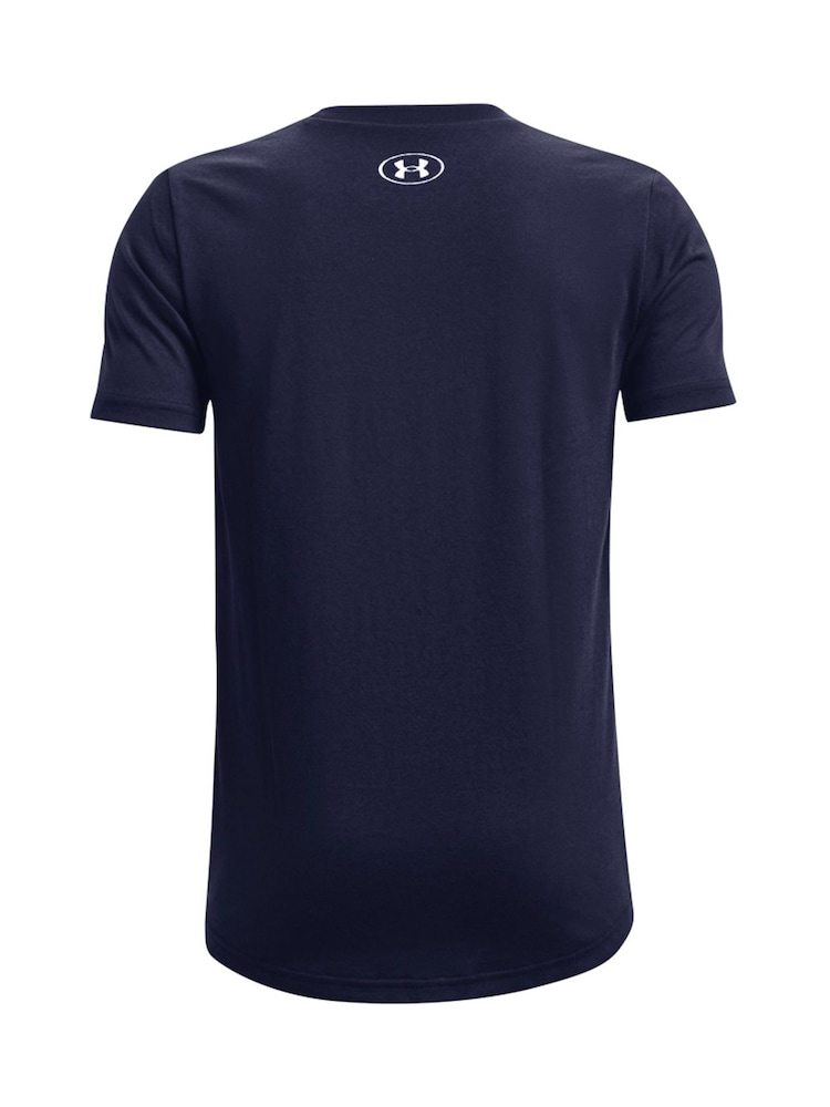 Under Armour Blue Boys Youth Sportstyle Left Chest Logo T-Shirt - Image 2 of 2