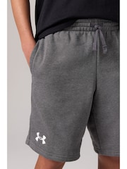 Under Armour Grey Rival Fleece Shorts - Image 5 of 9