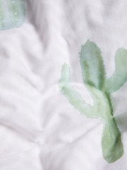 Multi Cactus Pom Pom Bedding Duvet Cover and Pillowcase Set - Image 3 of 4