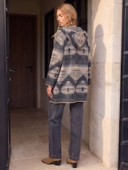 Roman Brown Hooded Cardigan - Image 3 of 4