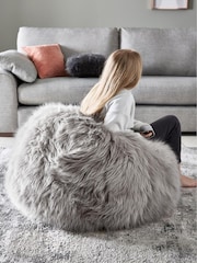 Grey Arctic Cosy Faux Fur Bean Bag - Image 1 of 6