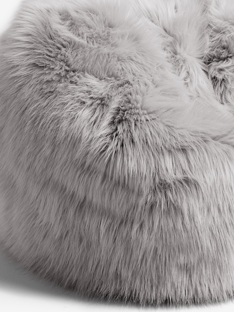 Grey Arctic Cosy Faux Fur Bean Bag - Image 2 of 6
