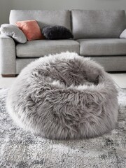 Grey Arctic Cosy Faux Fur Bean Bag - Image 3 of 6