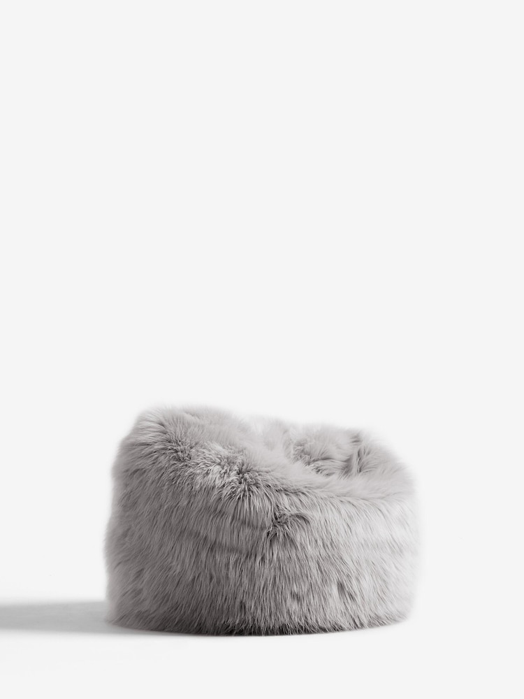 Grey Arctic Cosy Faux Fur Bean Bag - Image 6 of 6
