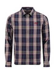 Weird Fish Blue Lando Long Sleeve Check Shirt - Image 5 of 6