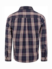 Weird Fish Blue Lando Long Sleeve Check Shirt - Image 6 of 6