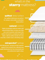 Silentnight Healthy Growth Childrens Starry White Mattress - Image 2 of 4