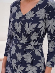 Roman Blue Leaf Puff Cross Dress - Image 4 of 4