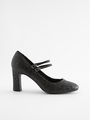 Black Shimmer Regular/Wide Fit Forever Comfort® Mary Jane Shoes - Image 2 of 5
