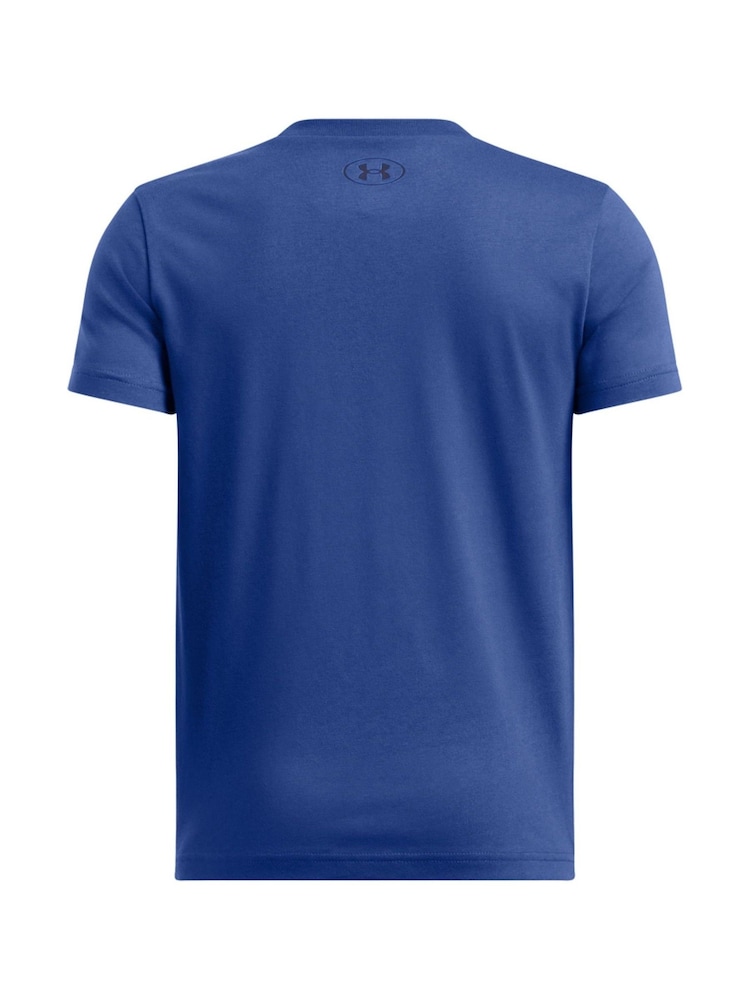 Under Armour Blue Boxed Sports T-Shirt - Image 2 of 2 Under Armour Blue Boxed Sports T-Shirt - Image 2 of 2