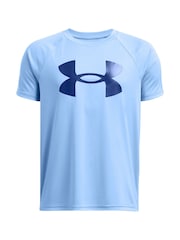 Under Armour Blue Chrome Tech Big Logo Short Sleeve T-Shirt - Image 1 of 2