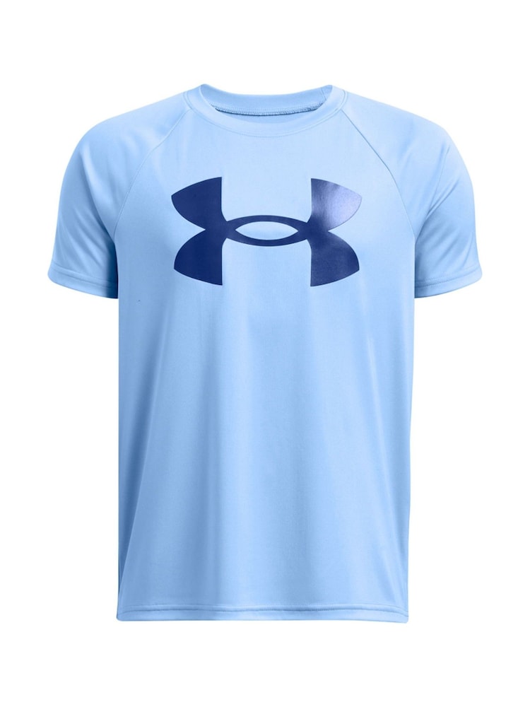Under Armour Blue Chrome Tech Big Logo Short Sleeve T-Shirt - Image 1 of 2