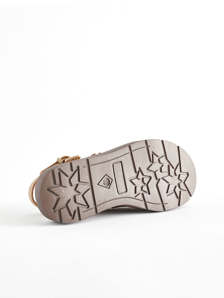 Neutral Beige Adjustable Buckle Chunky Clogs - Image 3 of 6